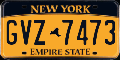 NY license plate GVZ7473