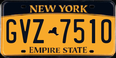 NY license plate GVZ7510
