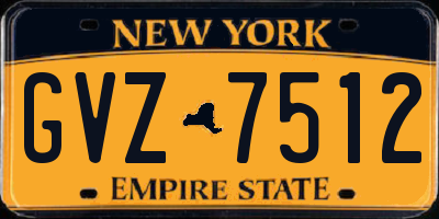 NY license plate GVZ7512
