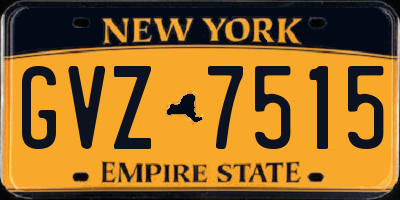 NY license plate GVZ7515