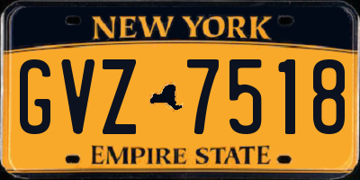 NY license plate GVZ7518