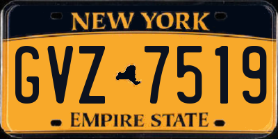 NY license plate GVZ7519