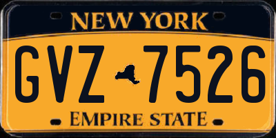 NY license plate GVZ7526