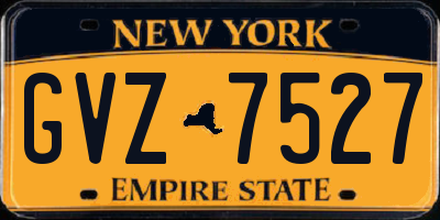NY license plate GVZ7527