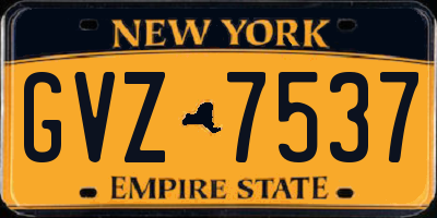 NY license plate GVZ7537