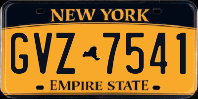NY license plate GVZ7541
