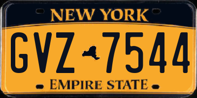 NY license plate GVZ7544