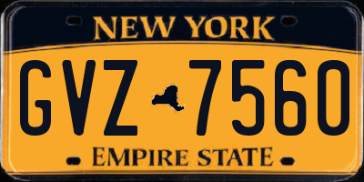 NY license plate GVZ7560