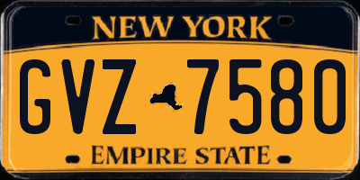 NY license plate GVZ7580