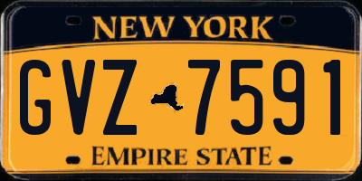 NY license plate GVZ7591
