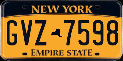 NY license plate GVZ7598