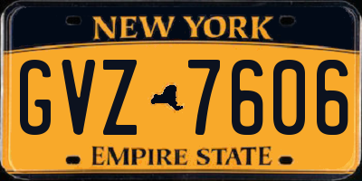 NY license plate GVZ7606