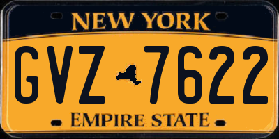 NY license plate GVZ7622