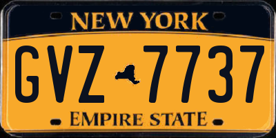NY license plate GVZ7737