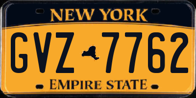 NY license plate GVZ7762