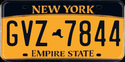 NY license plate GVZ7844