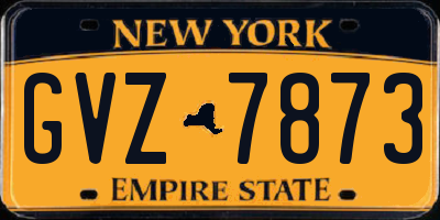 NY license plate GVZ7873