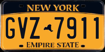 NY license plate GVZ7911