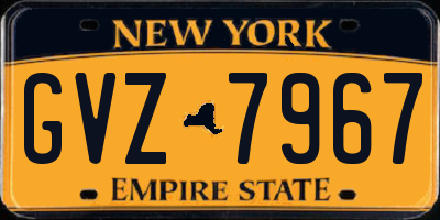 NY license plate GVZ7967