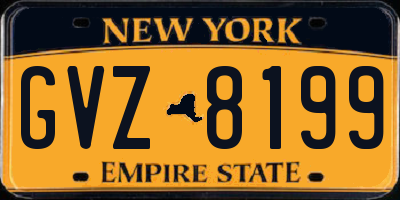 NY license plate GVZ8199