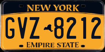 NY license plate GVZ8212