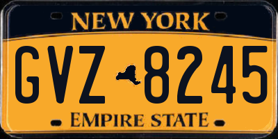 NY license plate GVZ8245