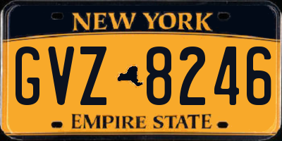 NY license plate GVZ8246