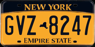NY license plate GVZ8247