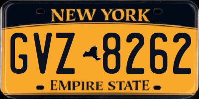 NY license plate GVZ8262