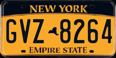 NY license plate GVZ8264
