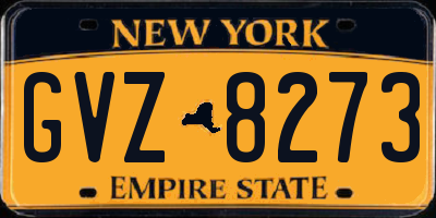 NY license plate GVZ8273