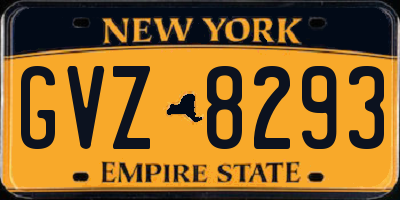 NY license plate GVZ8293