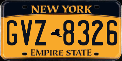 NY license plate GVZ8326