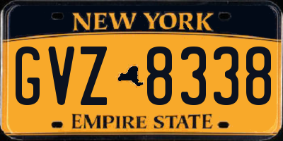 NY license plate GVZ8338