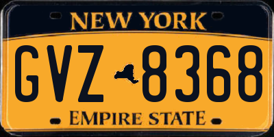 NY license plate GVZ8368
