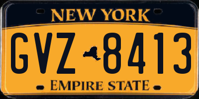 NY license plate GVZ8413