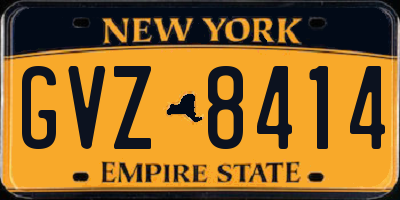 NY license plate GVZ8414