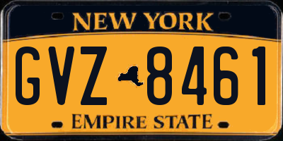 NY license plate GVZ8461