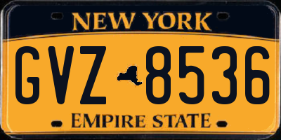 NY license plate GVZ8536