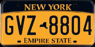 NY license plate GVZ8804