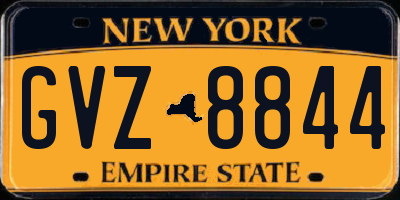 NY license plate GVZ8844