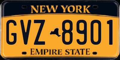 NY license plate GVZ8901