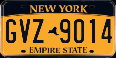 NY license plate GVZ9014
