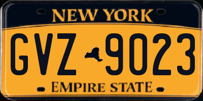 NY license plate GVZ9023