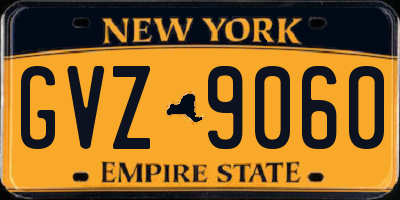 NY license plate GVZ9060