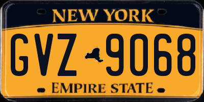NY license plate GVZ9068