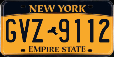 NY license plate GVZ9112