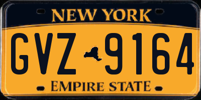 NY license plate GVZ9164