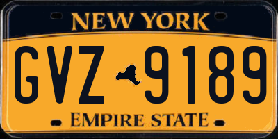 NY license plate GVZ9189