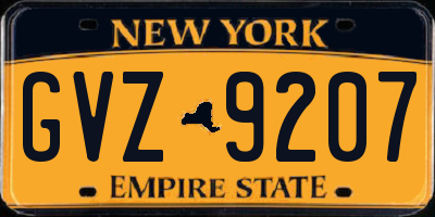 NY license plate GVZ9207